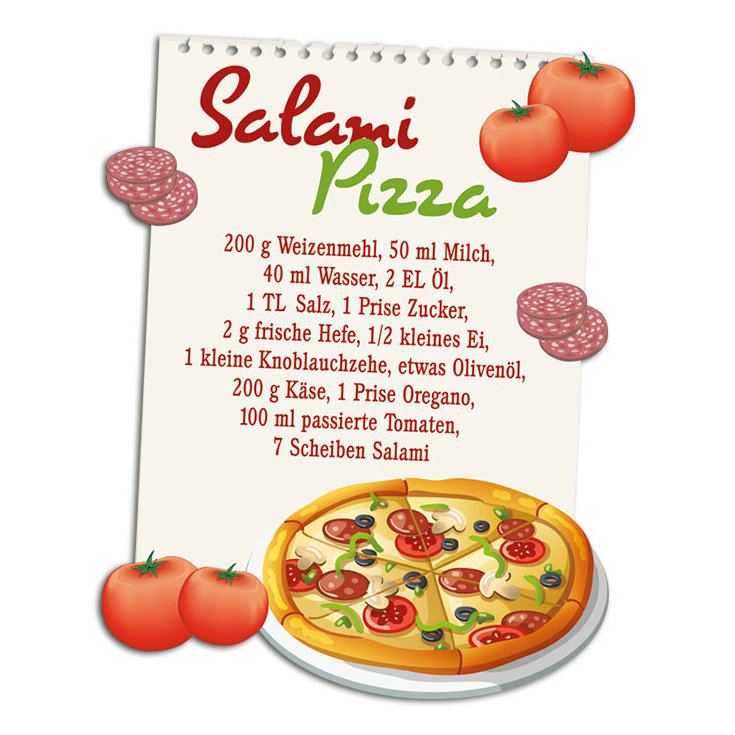 East Urban Home Salami Pizza, Ingredients Wall Sticker Wayfair.co.uk